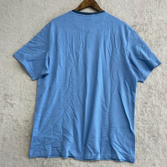 NEW Scotch & Soda Men's XL Textured Blue T-Shirt - Picture 6 of 8